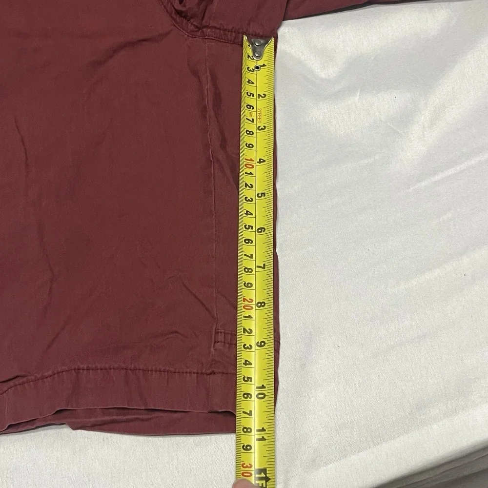 Y2K American Eagle Paratrooper Shorts Mens 34 Maroon Baggy Cargo Utility
